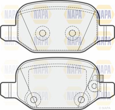 NAPA PBP7198 - Kit de plaquettes de frein, frein à disque cwaw.fr