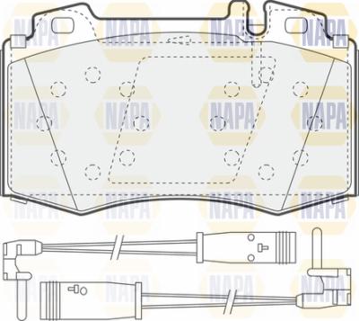 NAPA PBP7149 - Kit de plaquettes de frein, frein à disque cwaw.fr