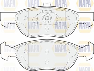 NAPA PBP7174 - Kit de plaquettes de frein, frein à disque cwaw.fr