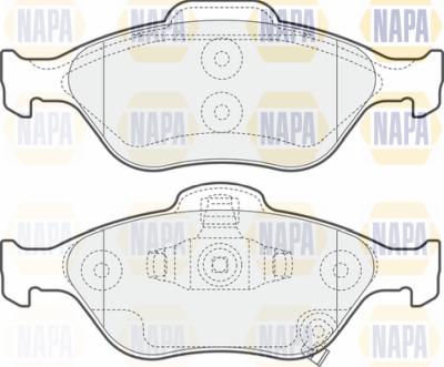 NAPA PBP7366 - Kit de plaquettes de frein, frein à disque cwaw.fr