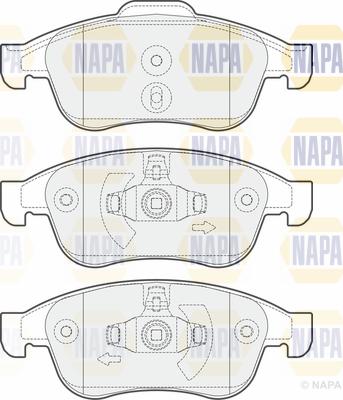 NAPA PBP7305 - Kit de plaquettes de frein, frein à disque cwaw.fr