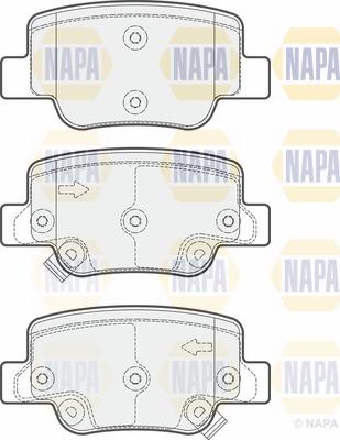 NAPA PBP7373 - Kit de plaquettes de frein, frein à disque cwaw.fr