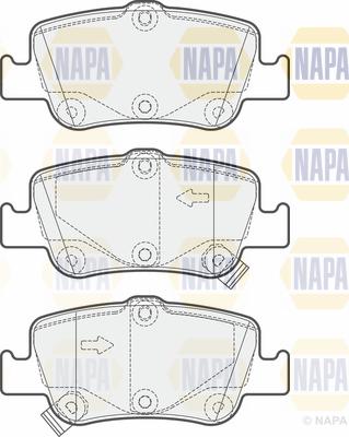 NAPA PBP7244 - Kit de plaquettes de frein, frein à disque cwaw.fr