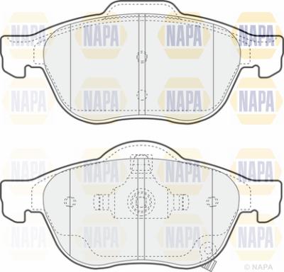 NAPA PBP7223 - Kit de plaquettes de frein, frein à disque cwaw.fr