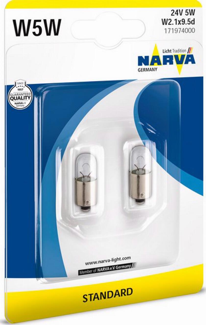 Narva 17197B2 - Ampoule, feu clignotant / feu-position avant cwaw.fr