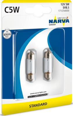 Narva 171254000 - Ampoule, feu éclaireur de plaque cwaw.fr