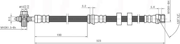 NATIONAL NBH6052 - Flexible de frein cwaw.fr