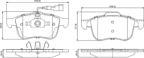 NATIONAL NP3091 - Kit de plaquettes de frein, frein à disque cwaw.fr