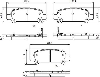 NATIONAL NP3098 - Kit de plaquettes de frein, frein à disque cwaw.fr