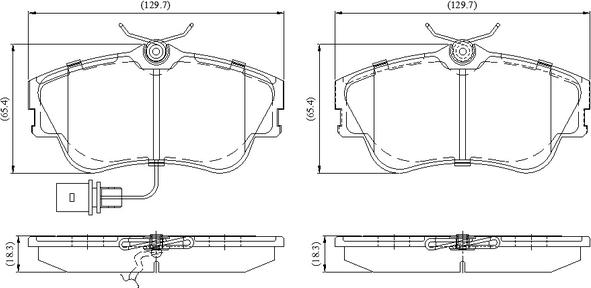 NATIONAL NP3092 - Kit de plaquettes de frein, frein à disque cwaw.fr