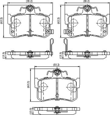 NATIONAL NP3097 - Kit de plaquettes de frein, frein à disque cwaw.fr