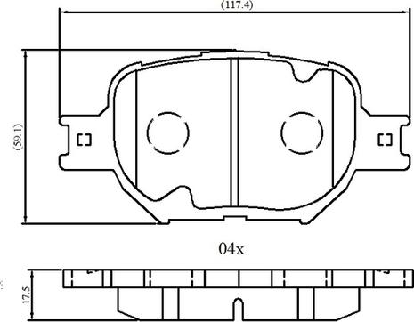 NATIONAL NP3049 - Kit de plaquettes de frein, frein à disque cwaw.fr