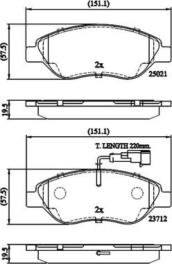 NATIONAL NP3045 - Kit de plaquettes de frein, frein à disque cwaw.fr