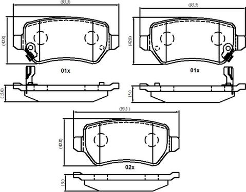 NATIONAL NP3046 - Kit de plaquettes de frein, frein à disque cwaw.fr