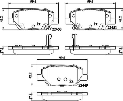 NATIONAL NP3050 - Kit de plaquettes de frein, frein à disque cwaw.fr