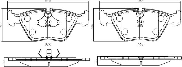 NATIONAL NP3053 - Kit de plaquettes de frein, frein à disque cwaw.fr