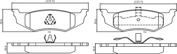 NATIONAL NP3064 - Kit de plaquettes de frein, frein à disque cwaw.fr