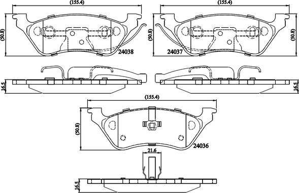 NATIONAL NP3065 - Kit de plaquettes de frein, frein à disque cwaw.fr