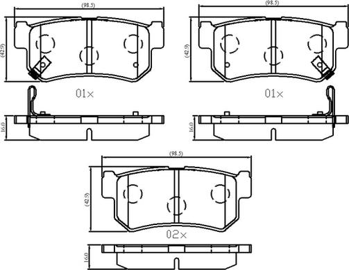 NATIONAL NP3060 - Kit de plaquettes de frein, frein à disque cwaw.fr