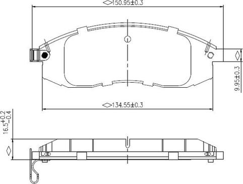 NATIONAL NP3005 - Kit de plaquettes de frein, frein à disque cwaw.fr