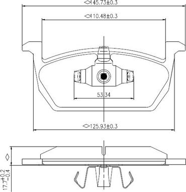 NATIONAL NP3001 - Kit de plaquettes de frein, frein à disque cwaw.fr