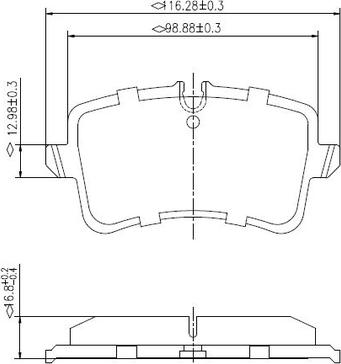 NATIONAL NP3003 - Kit de plaquettes de frein, frein à disque cwaw.fr