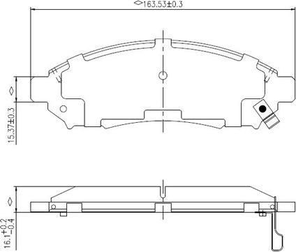 NATIONAL NP3002 - Kit de plaquettes de frein, frein à disque cwaw.fr