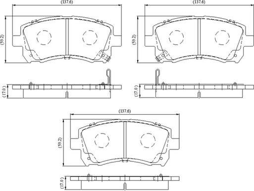 NATIONAL NP3087 - Kit de plaquettes de frein, frein à disque cwaw.fr