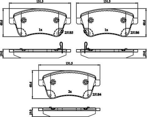 NATIONAL NP3038 - Kit de plaquettes de frein, frein à disque cwaw.fr