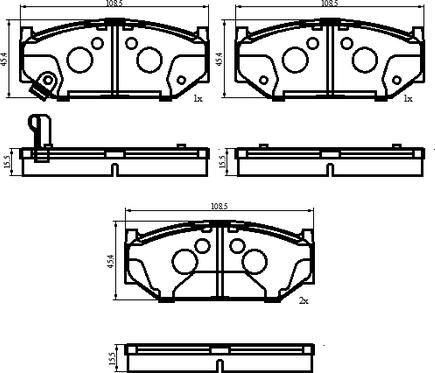 NATIONAL NP3028 - Kit de plaquettes de frein, frein à disque cwaw.fr