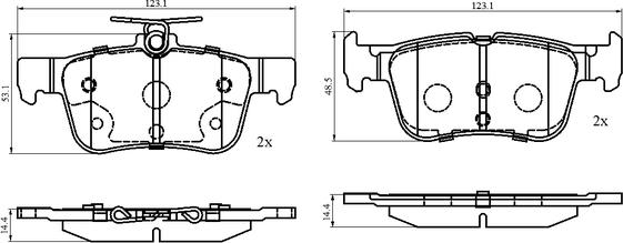 NATIONAL NP3027 - Kit de plaquettes de frein, frein à disque cwaw.fr