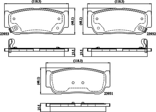 NATIONAL NP3079 - Kit de plaquettes de frein, frein à disque cwaw.fr