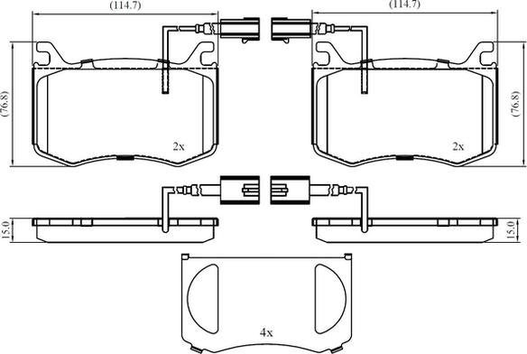 NATIONAL NP3070 - Kit de plaquettes de frein, frein à disque cwaw.fr