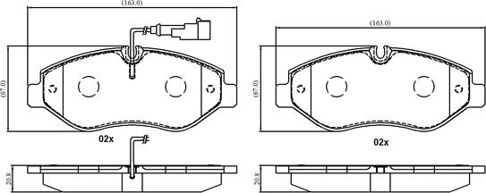 NATIONAL NP3071 - Kit de plaquettes de frein, frein à disque cwaw.fr