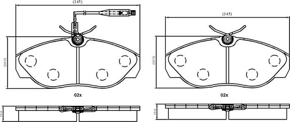 NATIONAL NP3078 - Kit de plaquettes de frein, frein à disque cwaw.fr