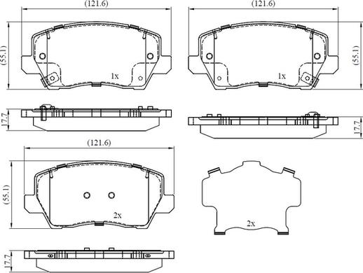 NATIONAL NP3073 - Kit de plaquettes de frein, frein à disque cwaw.fr