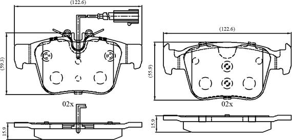 NATIONAL NP3077 - Kit de plaquettes de frein, frein à disque cwaw.fr