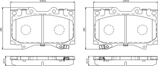 NATIONAL NP3109 - Kit de plaquettes de frein, frein à disque cwaw.fr