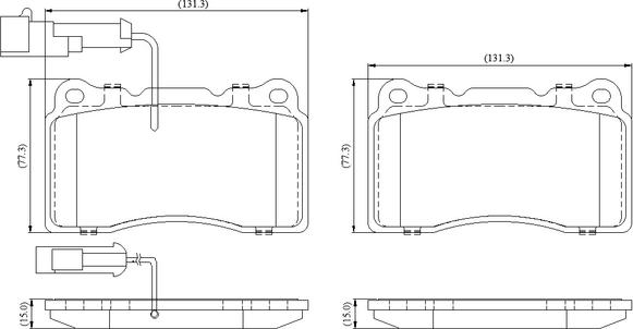 NATIONAL NP3105 - Kit de plaquettes de frein, frein à disque cwaw.fr