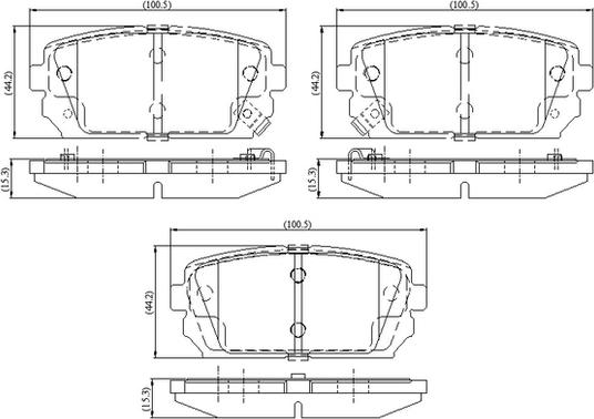 NATIONAL NP3106 - Kit de plaquettes de frein, frein à disque cwaw.fr