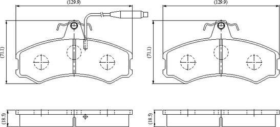 NATIONAL NP3103 - Kit de plaquettes de frein, frein à disque cwaw.fr