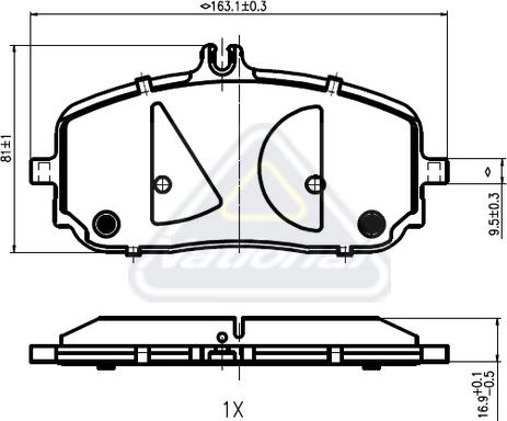 NATIONAL NP3129 - Kit de plaquettes de frein, frein à disque cwaw.fr