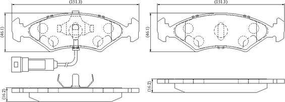 NATIONAL NP3120 - Kit de plaquettes de frein, frein à disque cwaw.fr