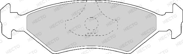 Necto FD406A - Kit de plaquettes de frein, frein à disque cwaw.fr