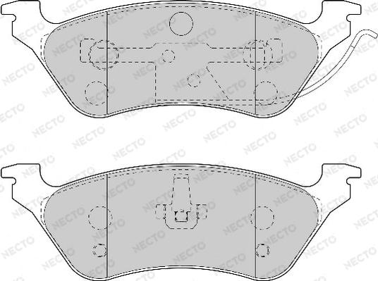 Necto FD6995A - Kit de plaquettes de frein, frein à disque cwaw.fr