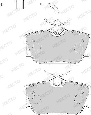 Necto FD6997A - Kit de plaquettes de frein, frein à disque cwaw.fr