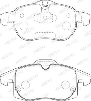 Necto FD6947A - Kit de plaquettes de frein, frein à disque cwaw.fr