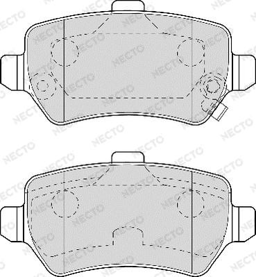 Necto FD6955A - Kit de plaquettes de frein, frein à disque cwaw.fr