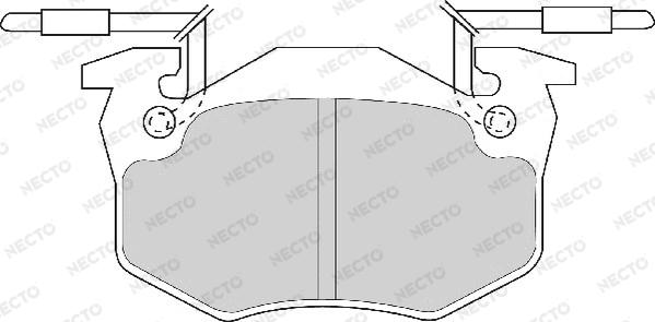 Necto FD695A - Kit de plaquettes de frein, frein à disque cwaw.fr