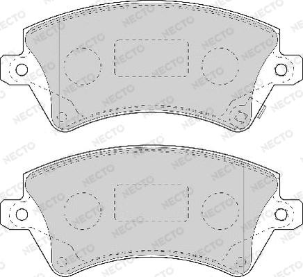 Necto FD6964A - Kit de plaquettes de frein, frein à disque cwaw.fr